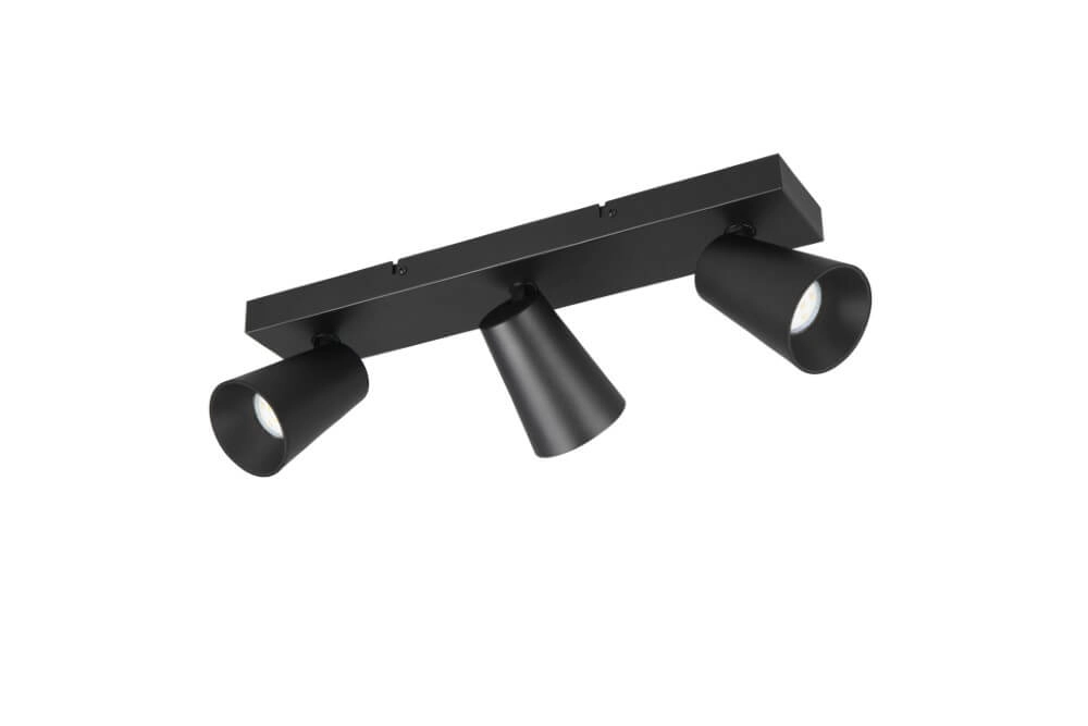3-light surface-mounted spotlight Sharp black Trio 4017807613087