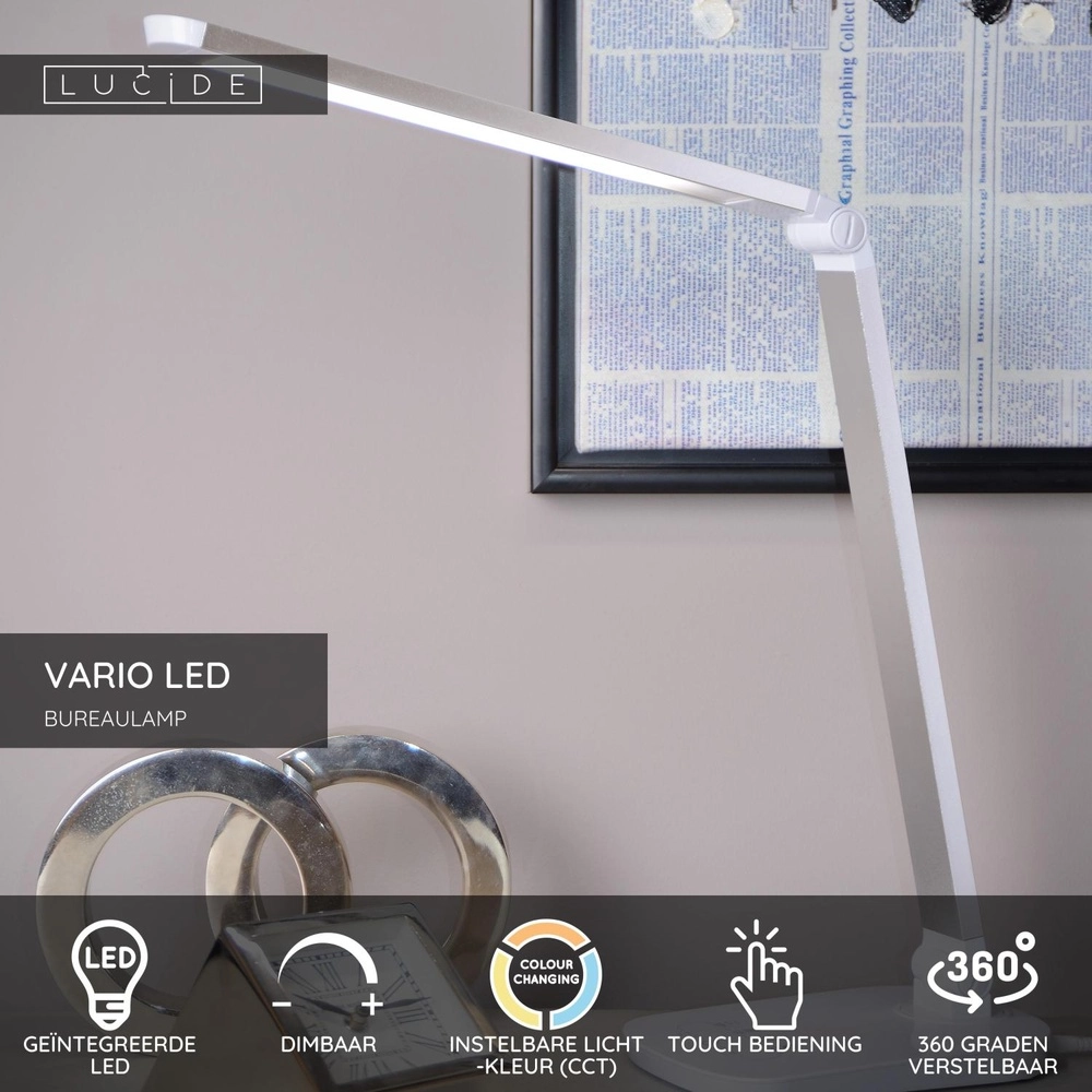 Desk lamp Vario Led white Lucide 5411212241825