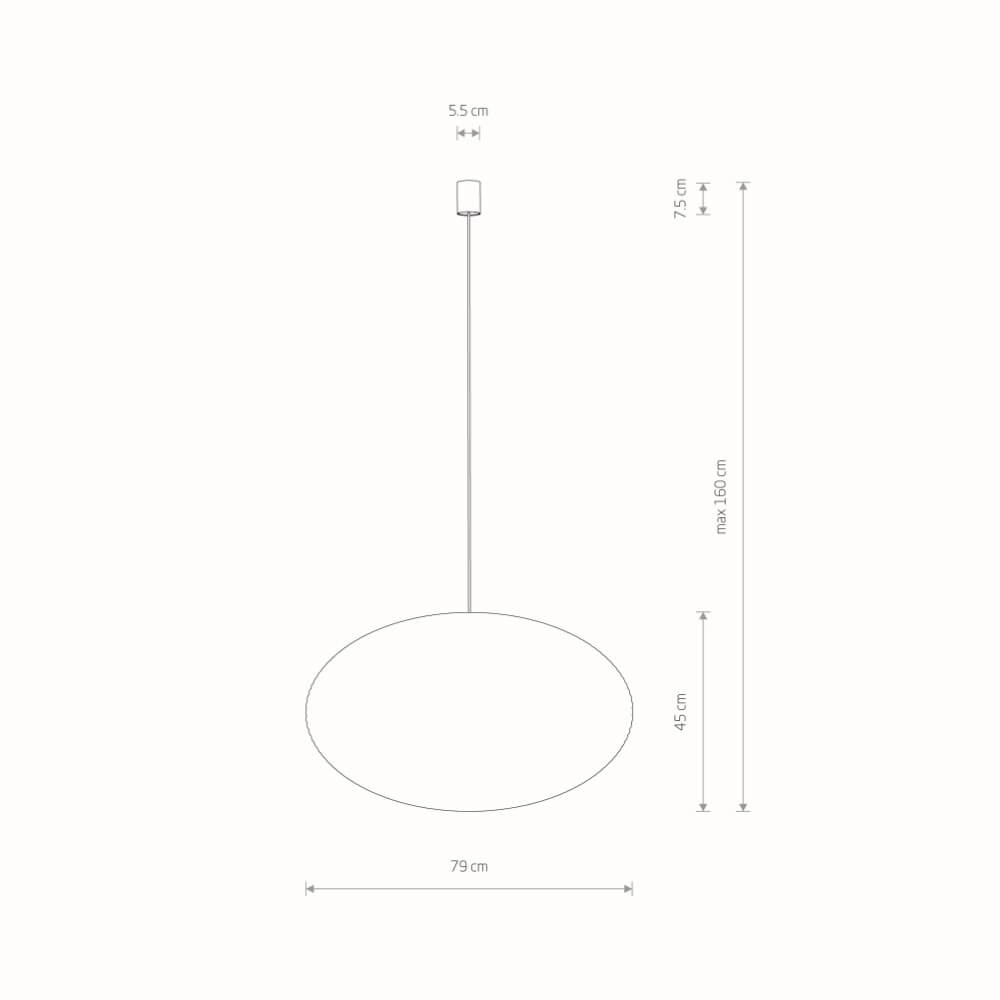 Natural pendant lamp Rattan L Ø 70cm Lyora 5903139111553