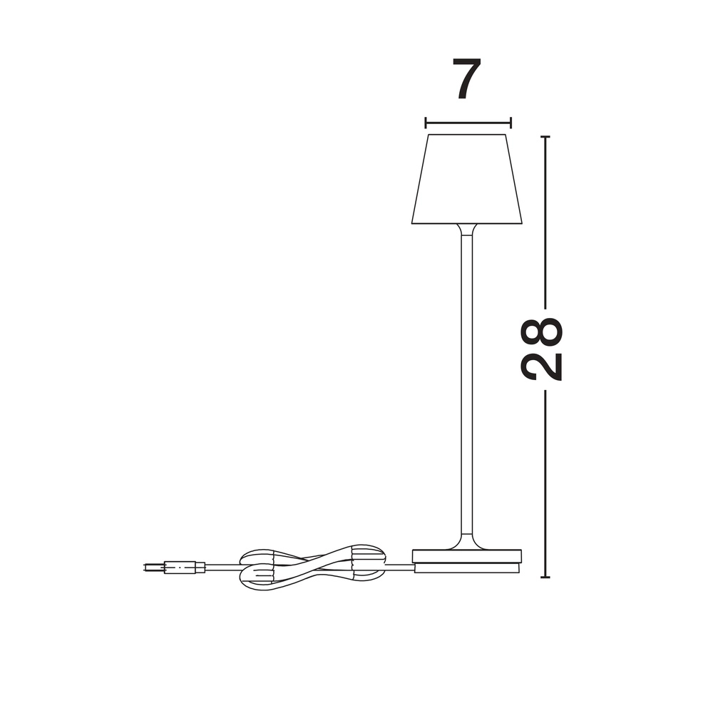 Table lamp Petit white rechargeable Lyora 5212017450760