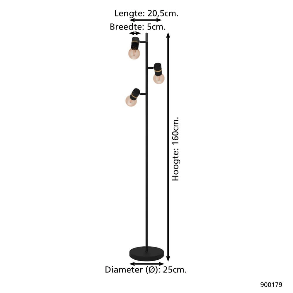 Chic standing lamp Lurone Eglo 9008606241156