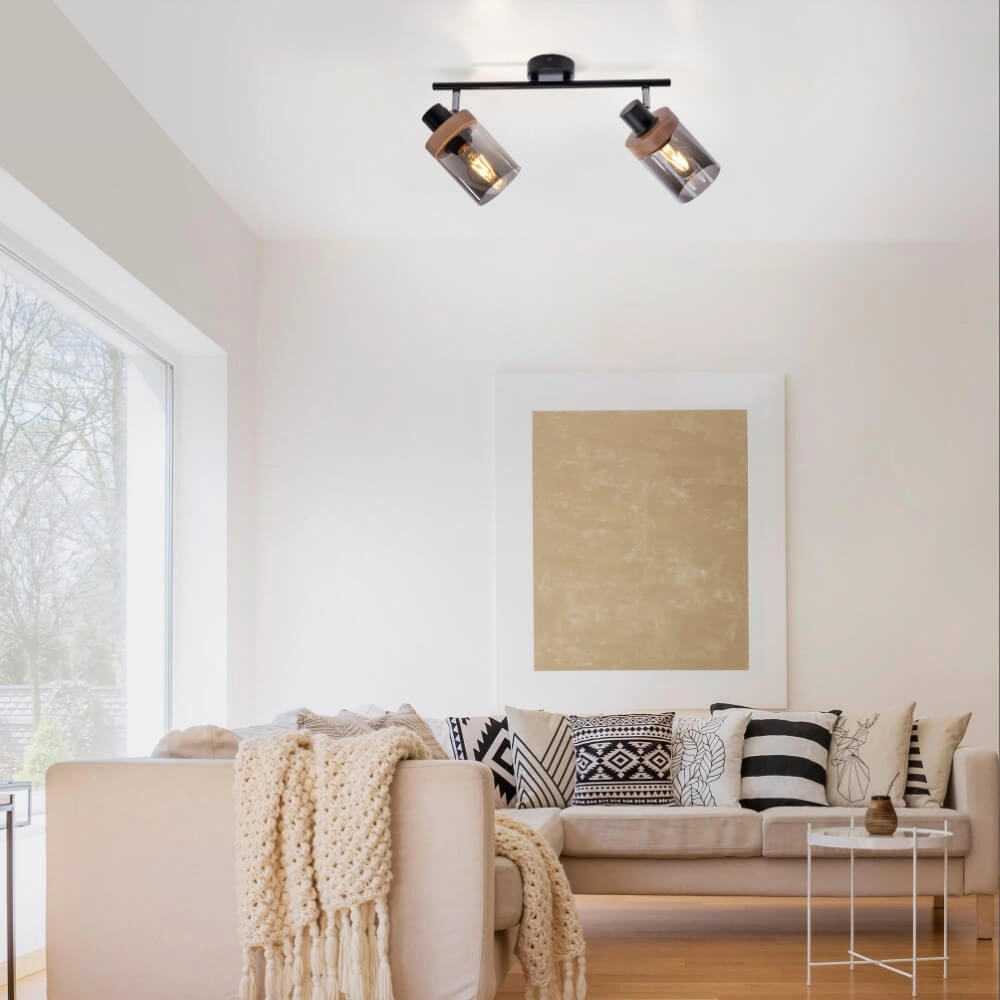 Ceiling lamp Pasqual 2-light black Just Light 4043689986117