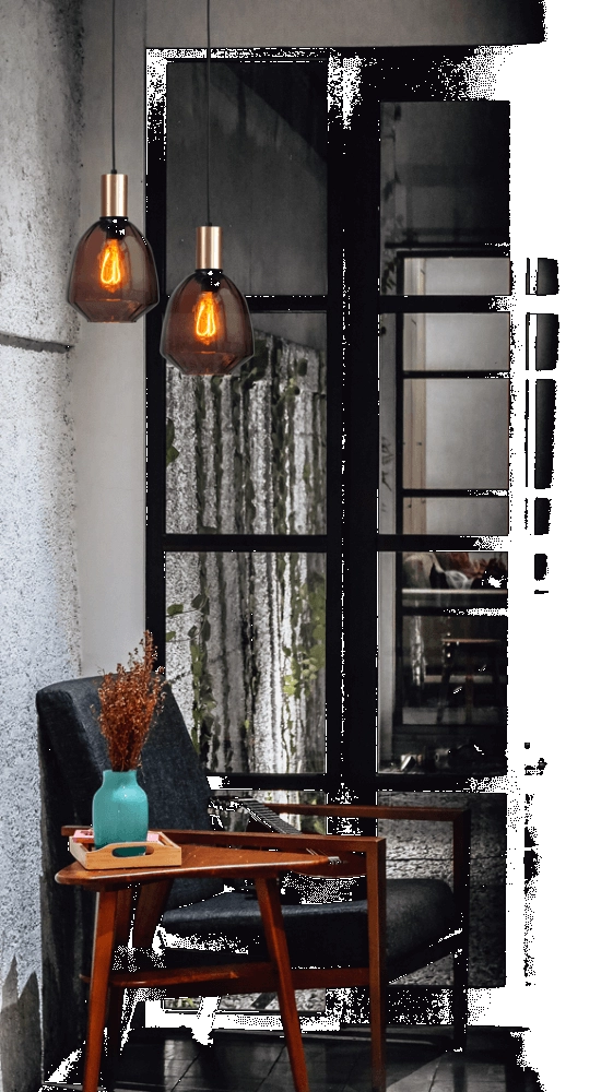 Hanging lamp gold Porto with Nicolette red glass - Ø 20cm Masterlight 8718121269252