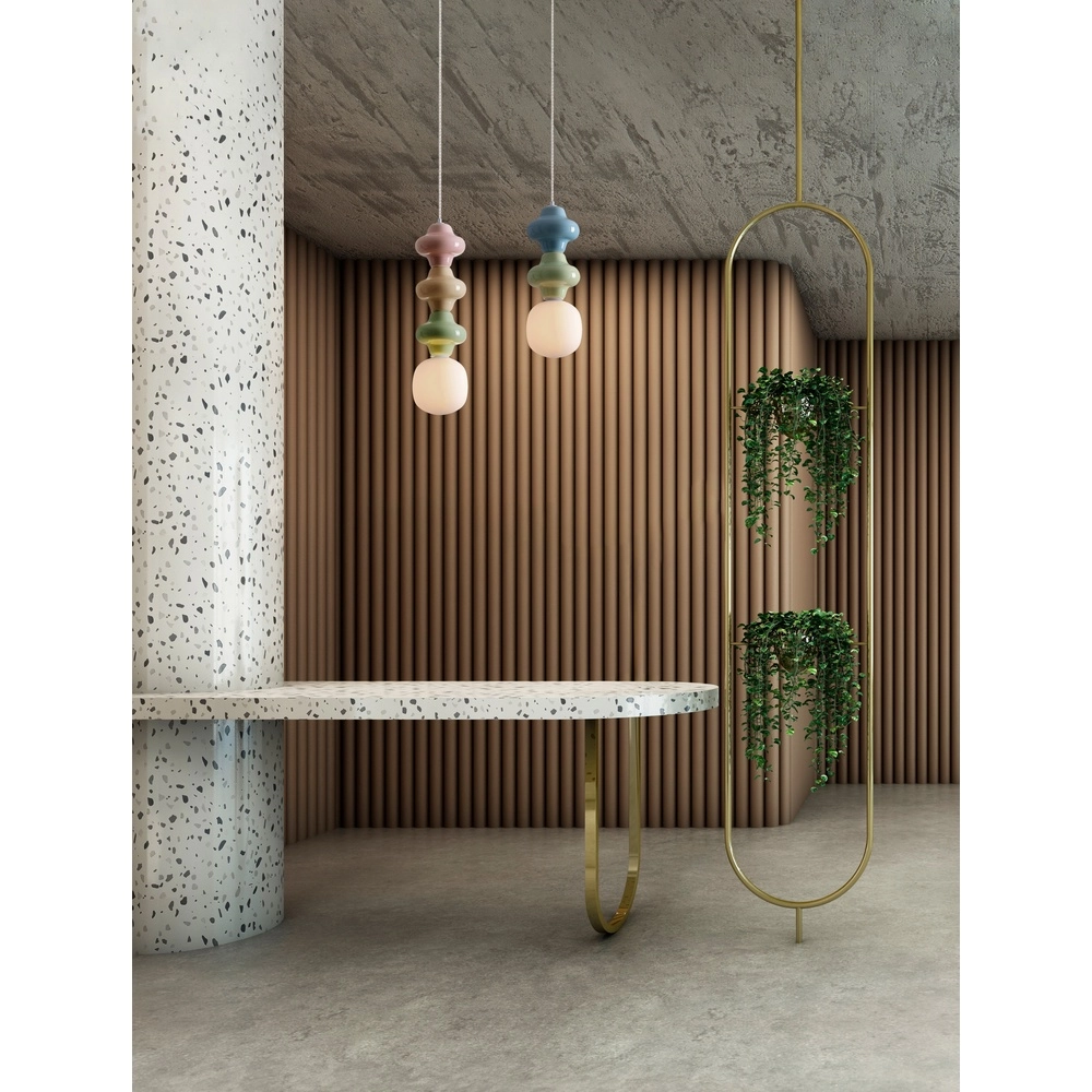 Pendant lamp Clio M green and blue ceramic Lyora 5212017461285