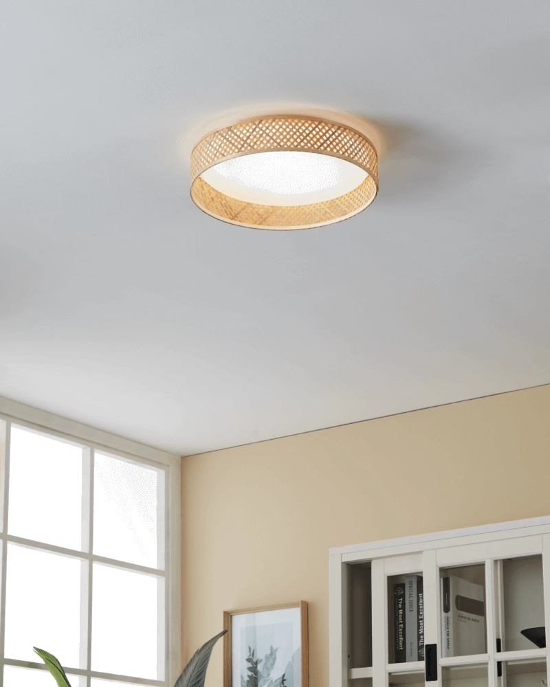 Rattan ceiling lamp Luppineria Ø 38cm Eglo 9008606244034