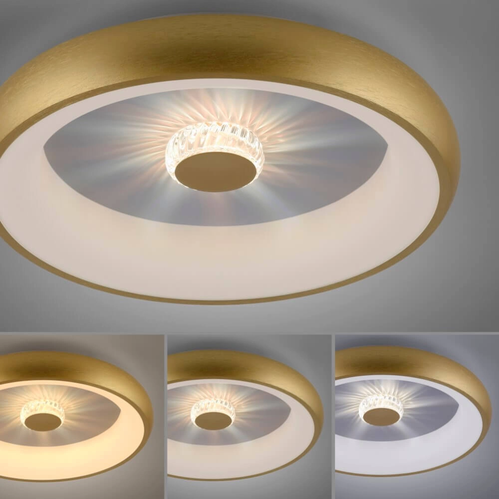 Round ceiling lamp Vertigo brass Ø 46.5cm Just Light 4043689994716