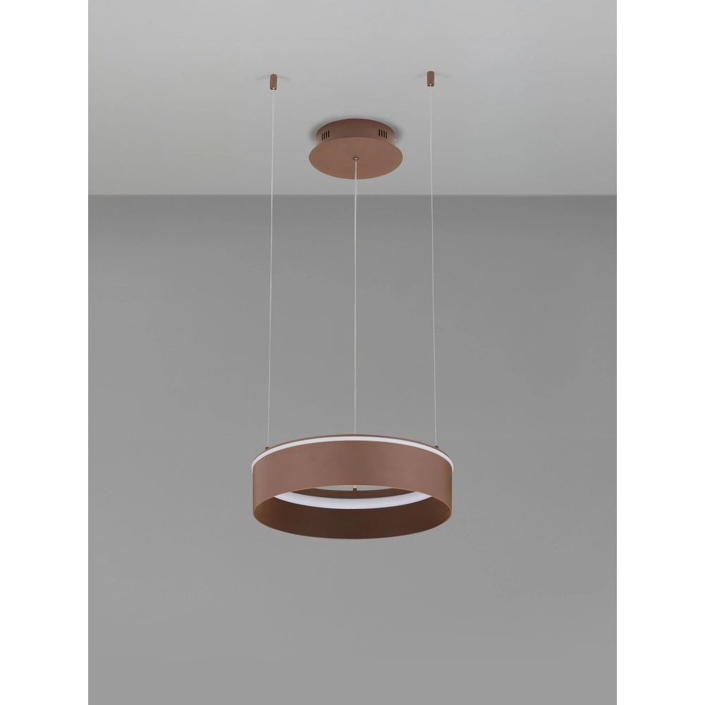 Modern pendant lamp Olivia brown Ø 40cm Lyora 5212017494238