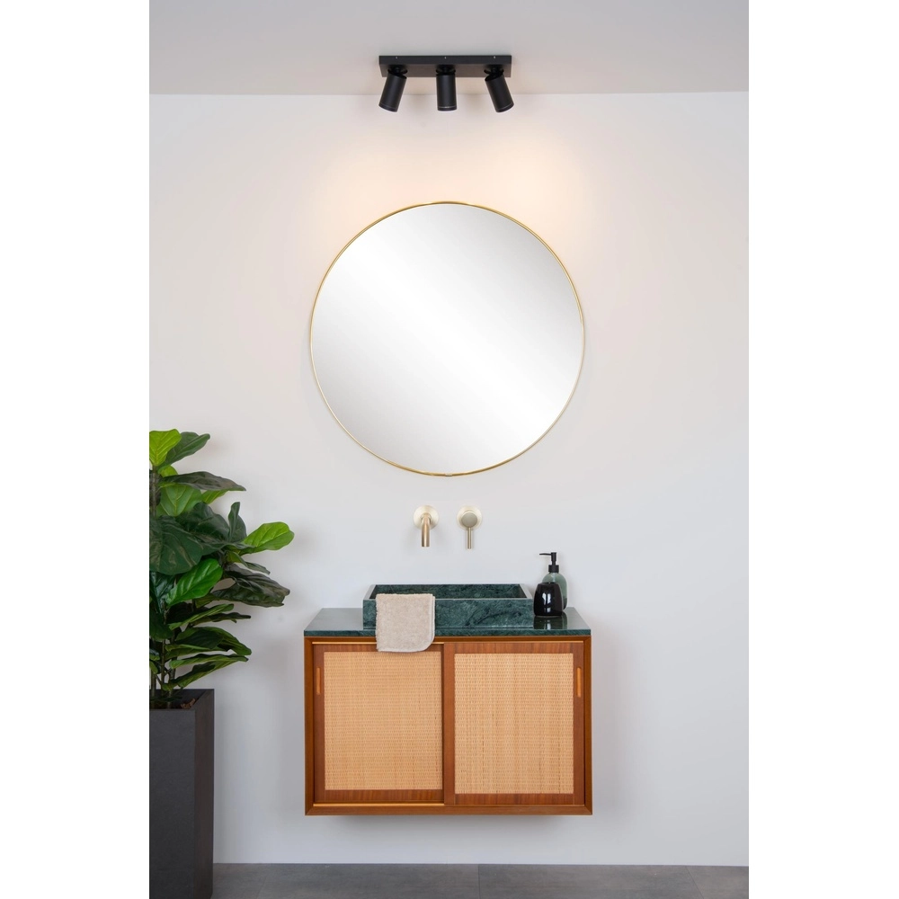 Ceiling spotlight Taylor IP44 3-light black Lucide 5411212092656