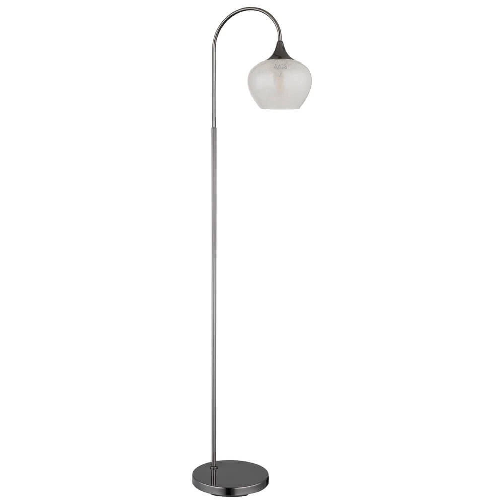 Anthracite floor lamp Maxy with white glass single Globo 9007371459186