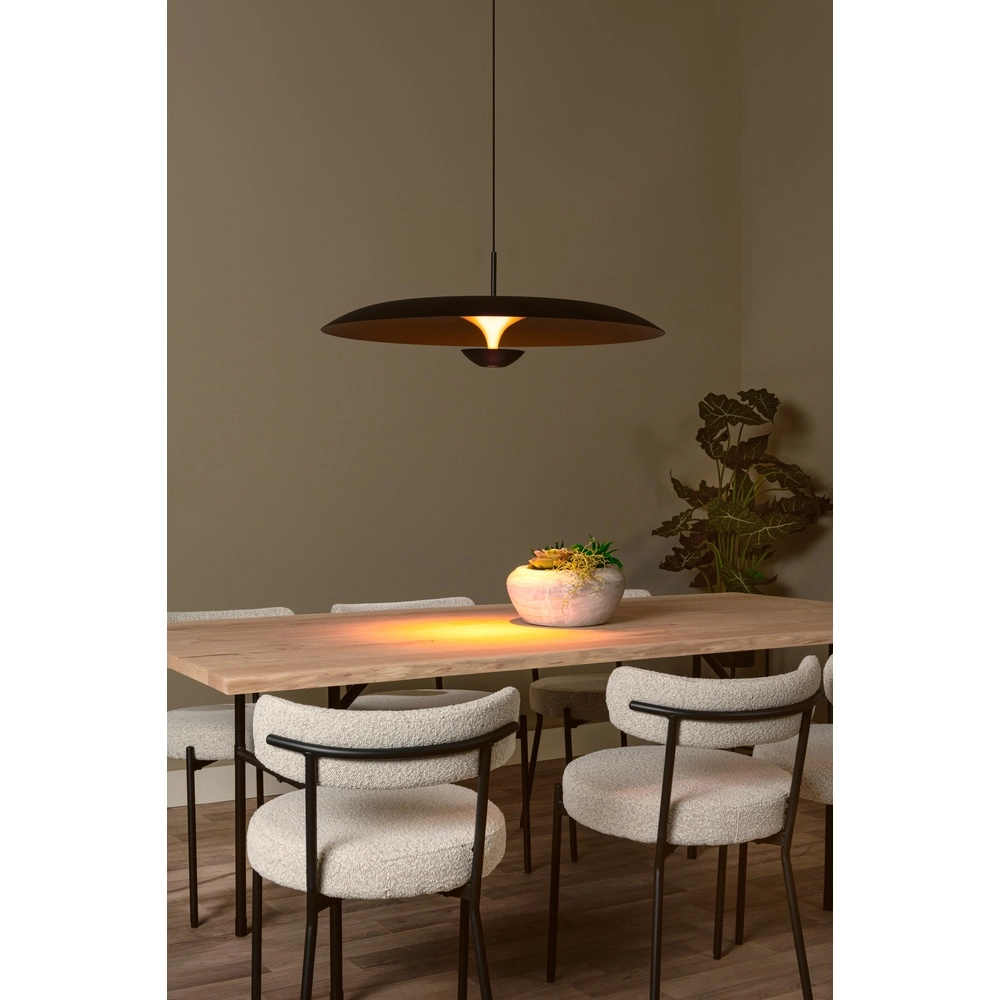 Design pendant lamp Kenneth black Ø 80cm Premium by Lucide 5411212410450