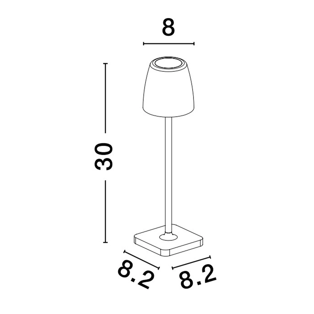 Table lamp Colt Grey rechargeable Lyora 5212017444868