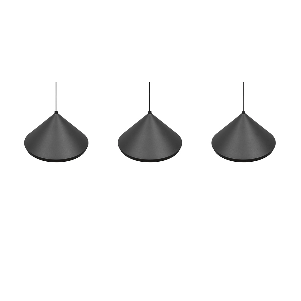 3-light pendant lamp Laguna black Trio 4017807667646