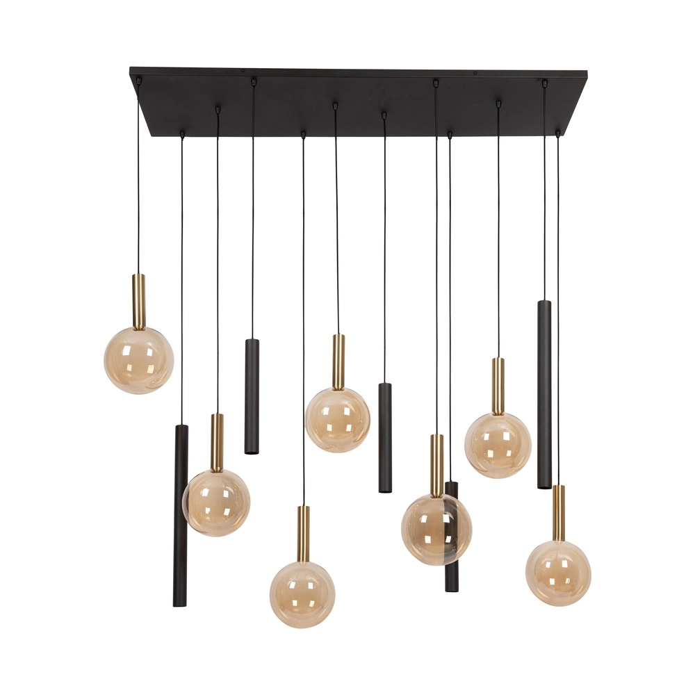 12-light pendant lamp Josiane black with gold Lucide Vibes 5411212212160