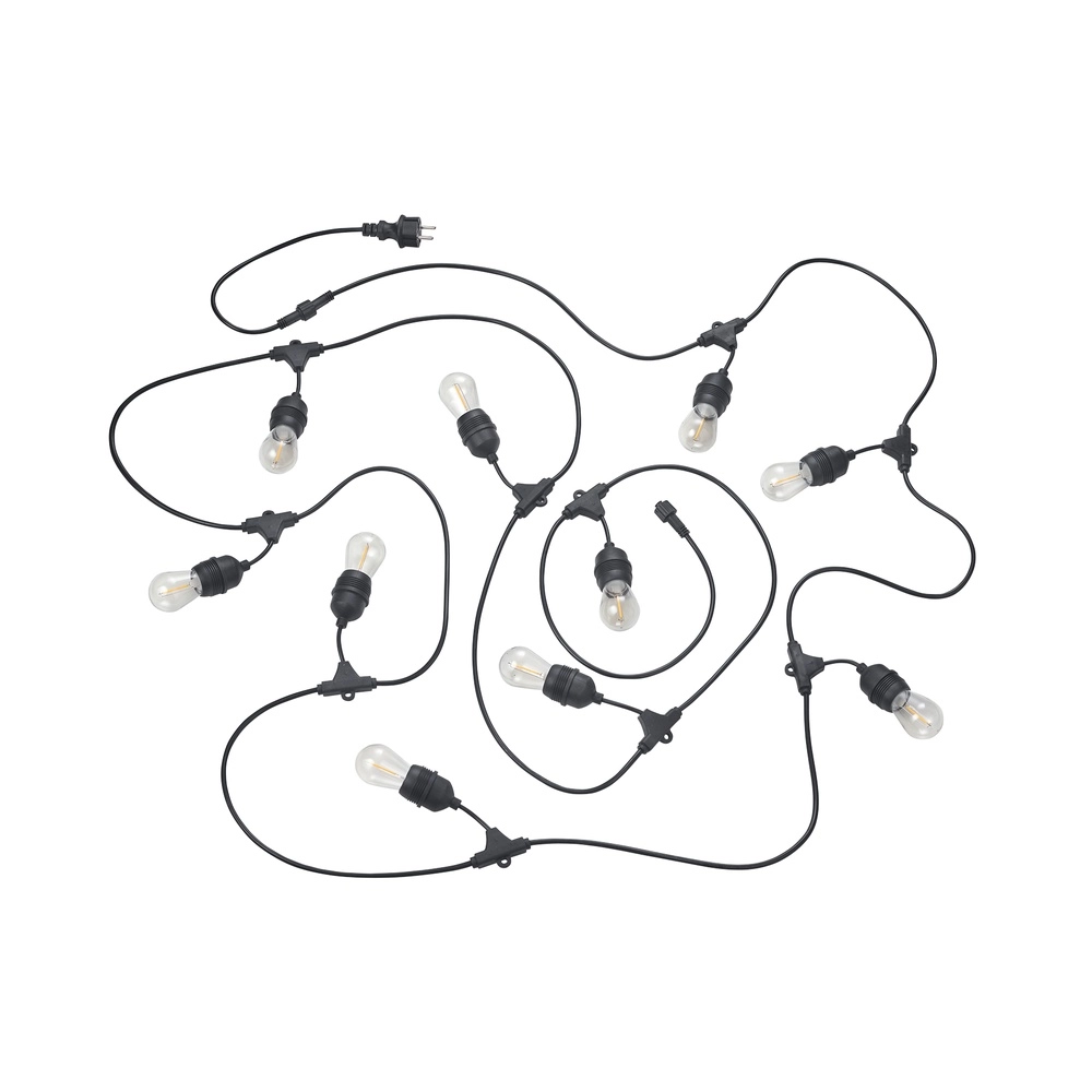 Party lights Chain Black 10-lights Trio 4017807622720