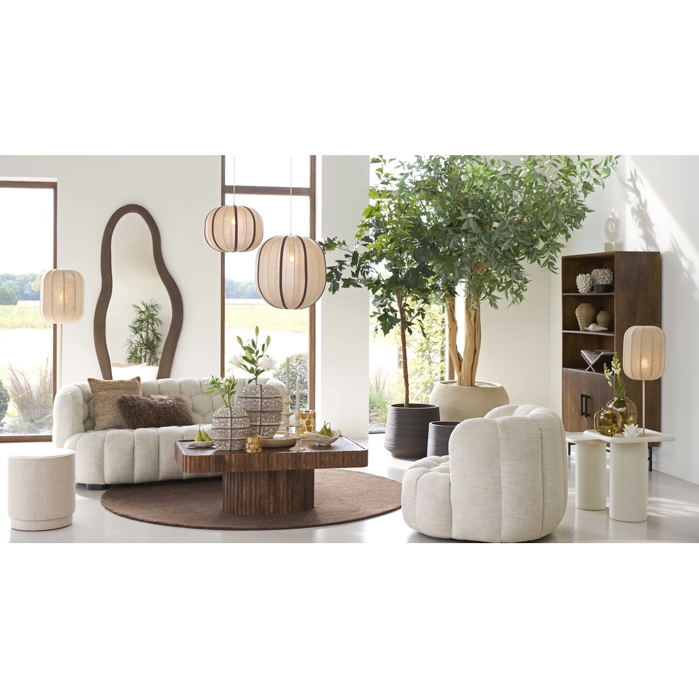 Japandi pendant lamp Esmiria Ø 40cm - dark brown Light & Living 8717807835934