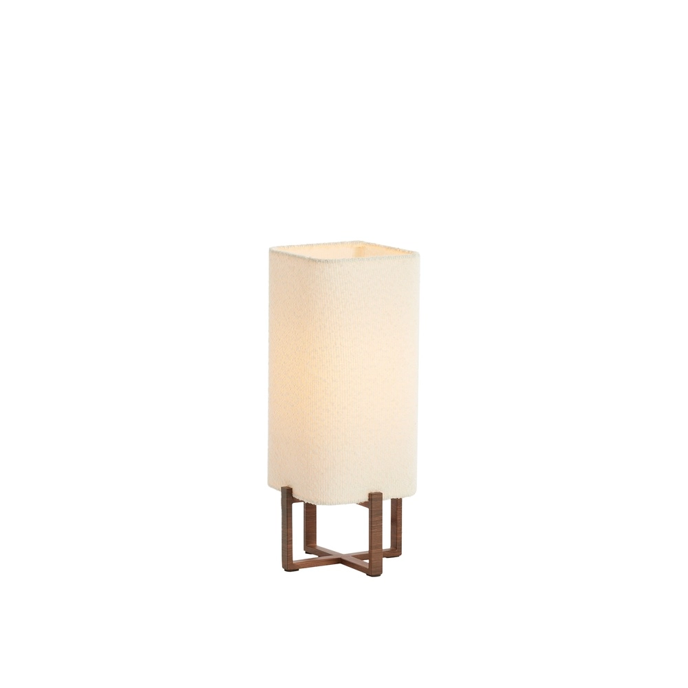 Table lamp Wyn 39cm - cream rope with walnut look Light & Living 8717807792534