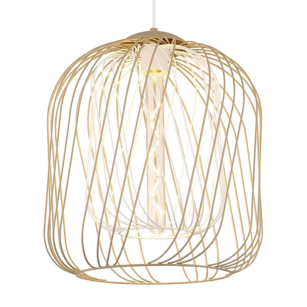 Pendant lamp Dichti sand brown Ø 35cm Globo 9007371522354