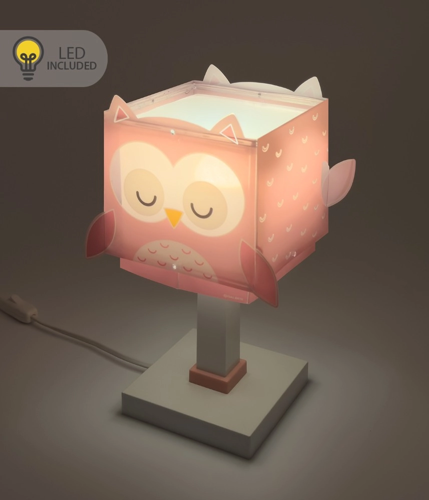 Children's room table lamp Owl pink Dalber 8420406002538