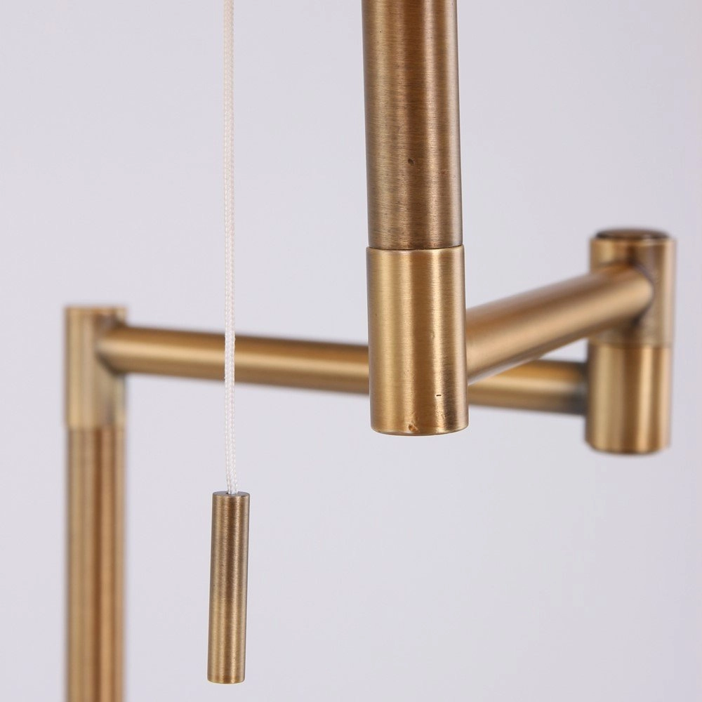 Floor lamp Mexlite 154cm bronze brown with white shade Steinhauer 8712746048087