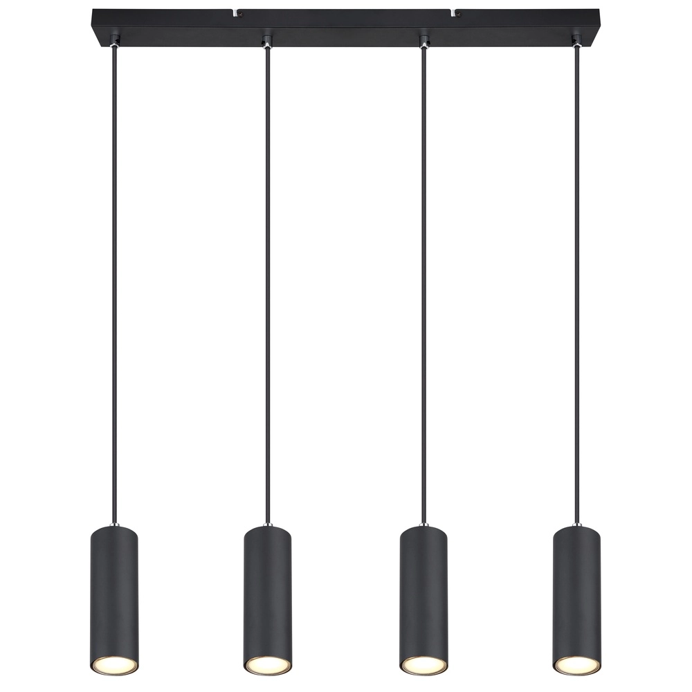 Pendant lamp Robby 4-light black Globo 9007371430543