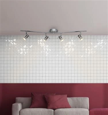 Bathroom surface-mounted spotlight Aries 4-light grey Searchlight 5053423076942