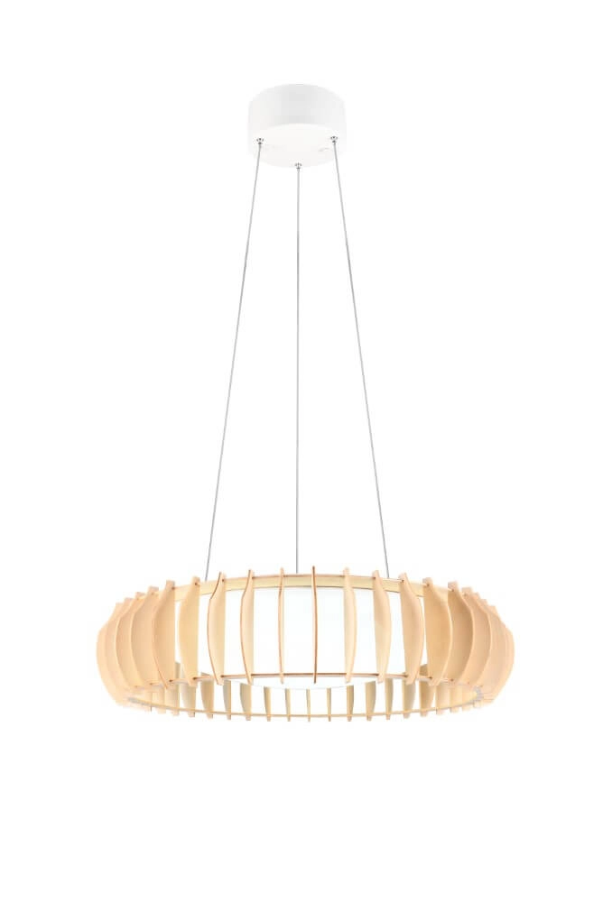 Wooden pendant lamp Monte Ø 60cm Trio 4017807600100