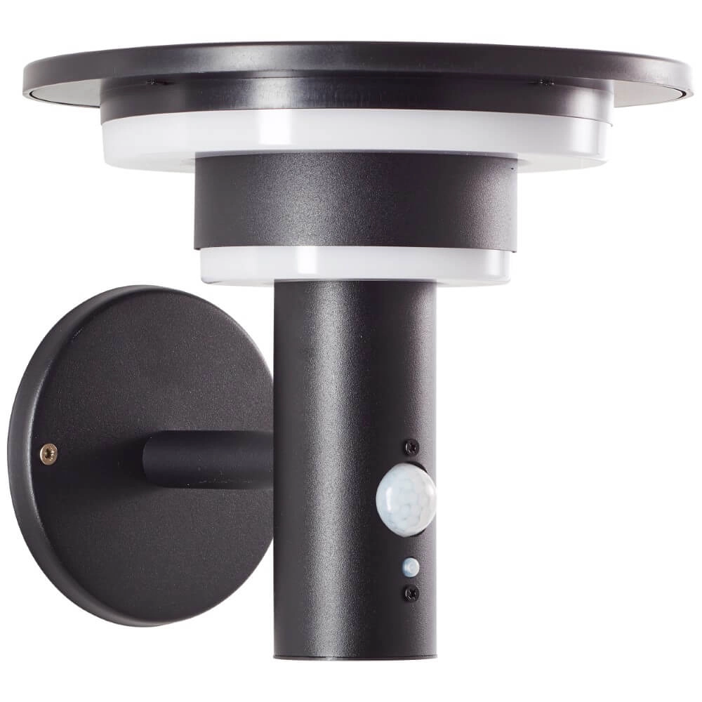 Black wall lamp Garvina with sensor Brilliant 4004353437731