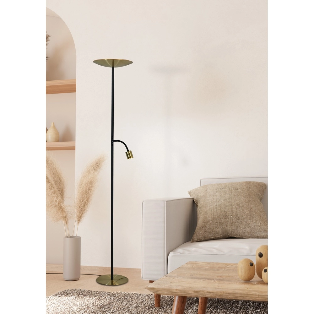 Floor lamp Conivarino gold with black Eglo 9008606356591