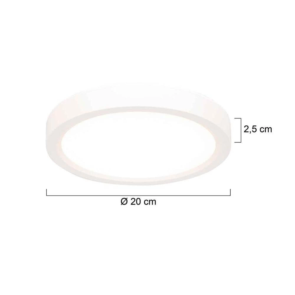 White ceiling lamp Walcie Ø 20cm Steinhauer 8712746176568