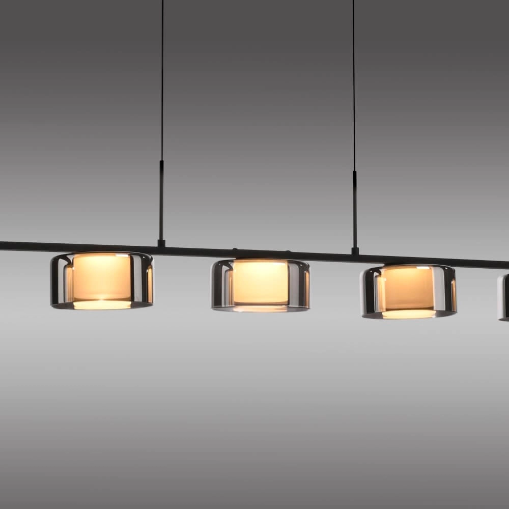 5-light pendant lamp Rika black Paul Neuhaus 4012248383100