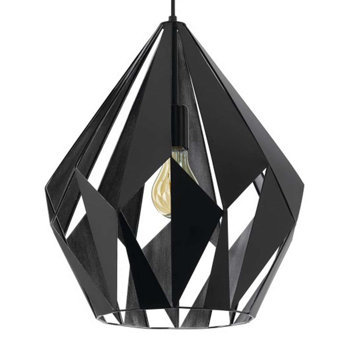 Pendant lamp Carlton 1 38cm black Eglo 9002759498795