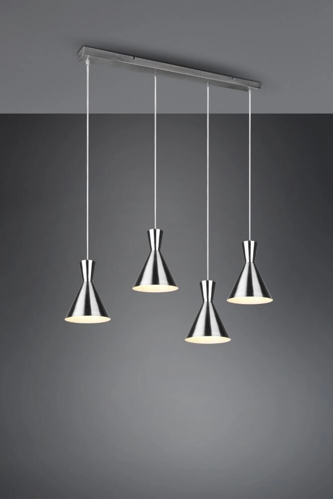 Hanging lamp Enzo Beam 4-light stainless steel Trio 4017807503807