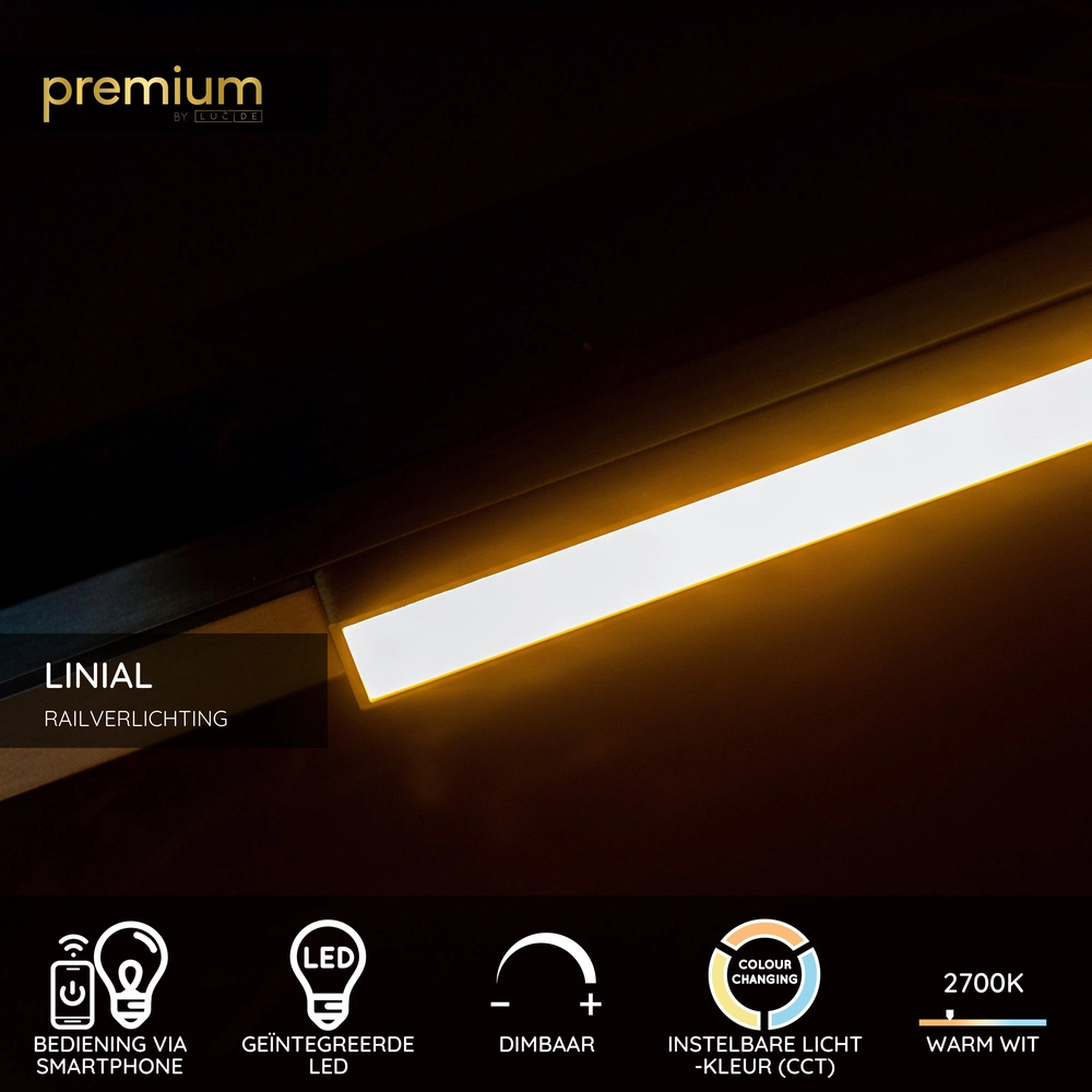 1-fase railspot Linial Glyxx mat zwart chroom Premium by Lucide 5411212552280