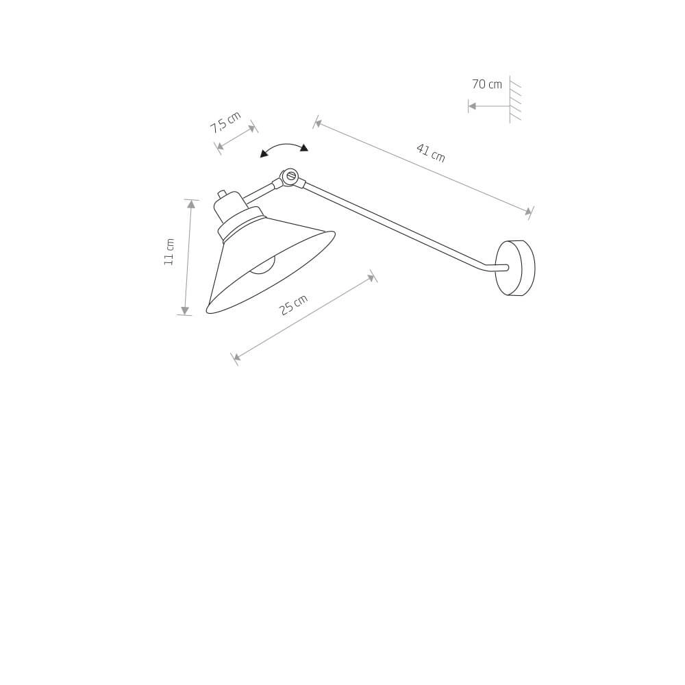 Adjustable wall lamp Techno Lyora 5903139914598
