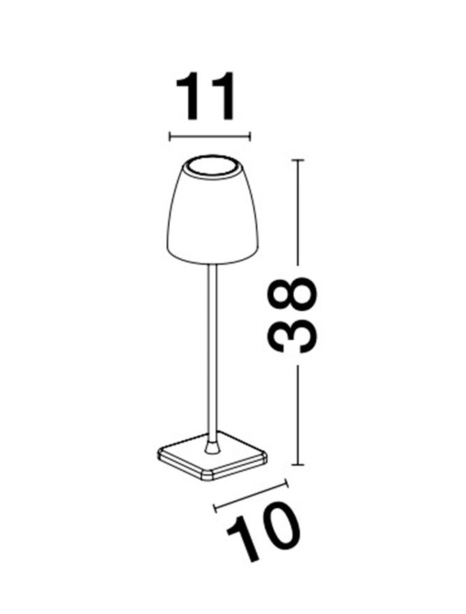 Rechargeable table lamp Colt 38cm olive green Lyora 5212017444905
