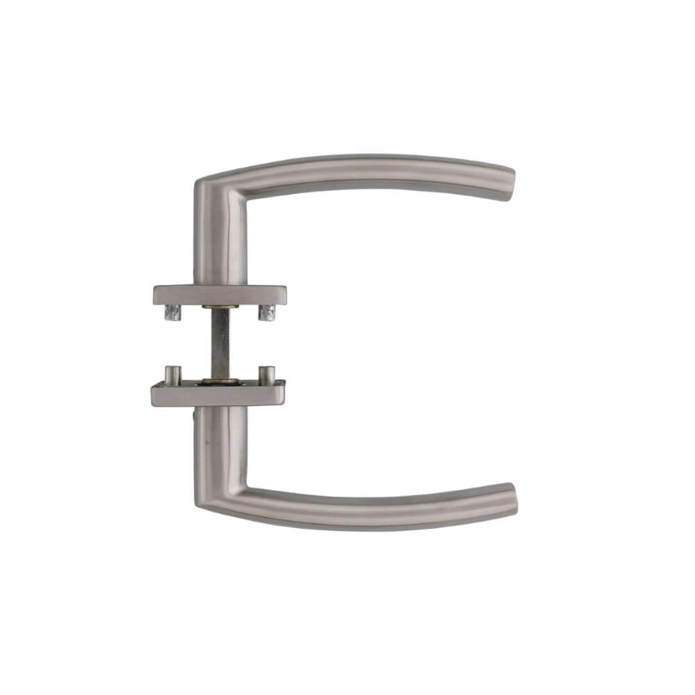 Door handle Blok square rosette stainless steel Intersteel 8714186127896