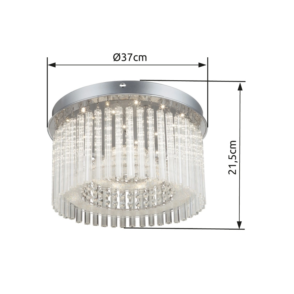 Ceiling lamp Joyce chrome Globo 9007371316489