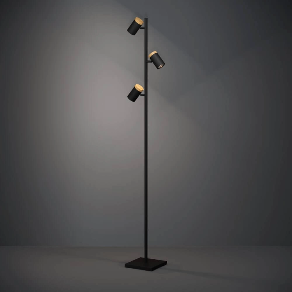 Black reading lamp Cartagena 3-light Stars of Light 9008606221318