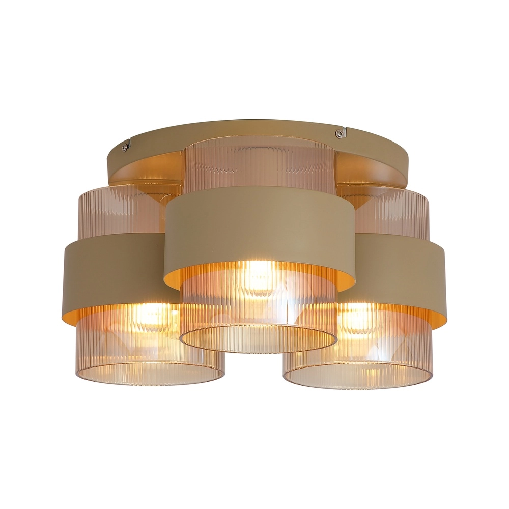 Ceiling lamp Royal 3-light sand brown