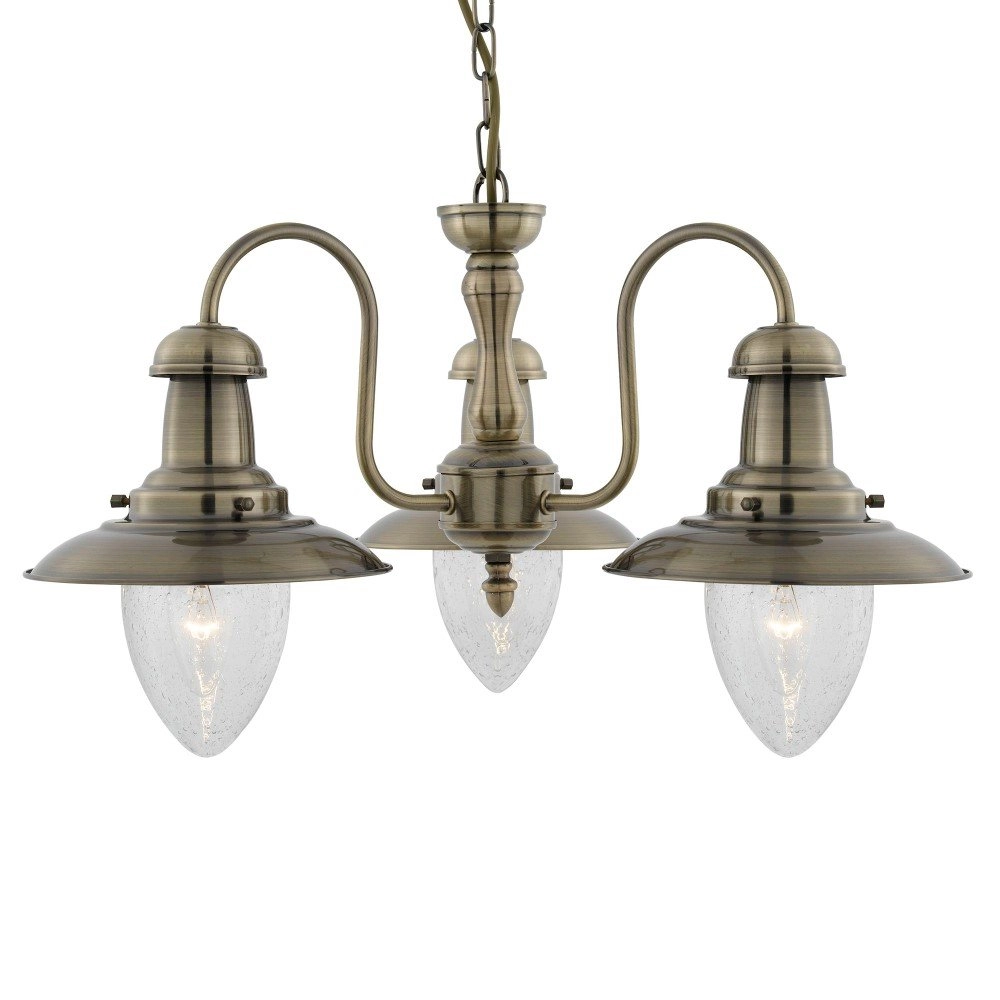 Antique pendant lamp Fisherman