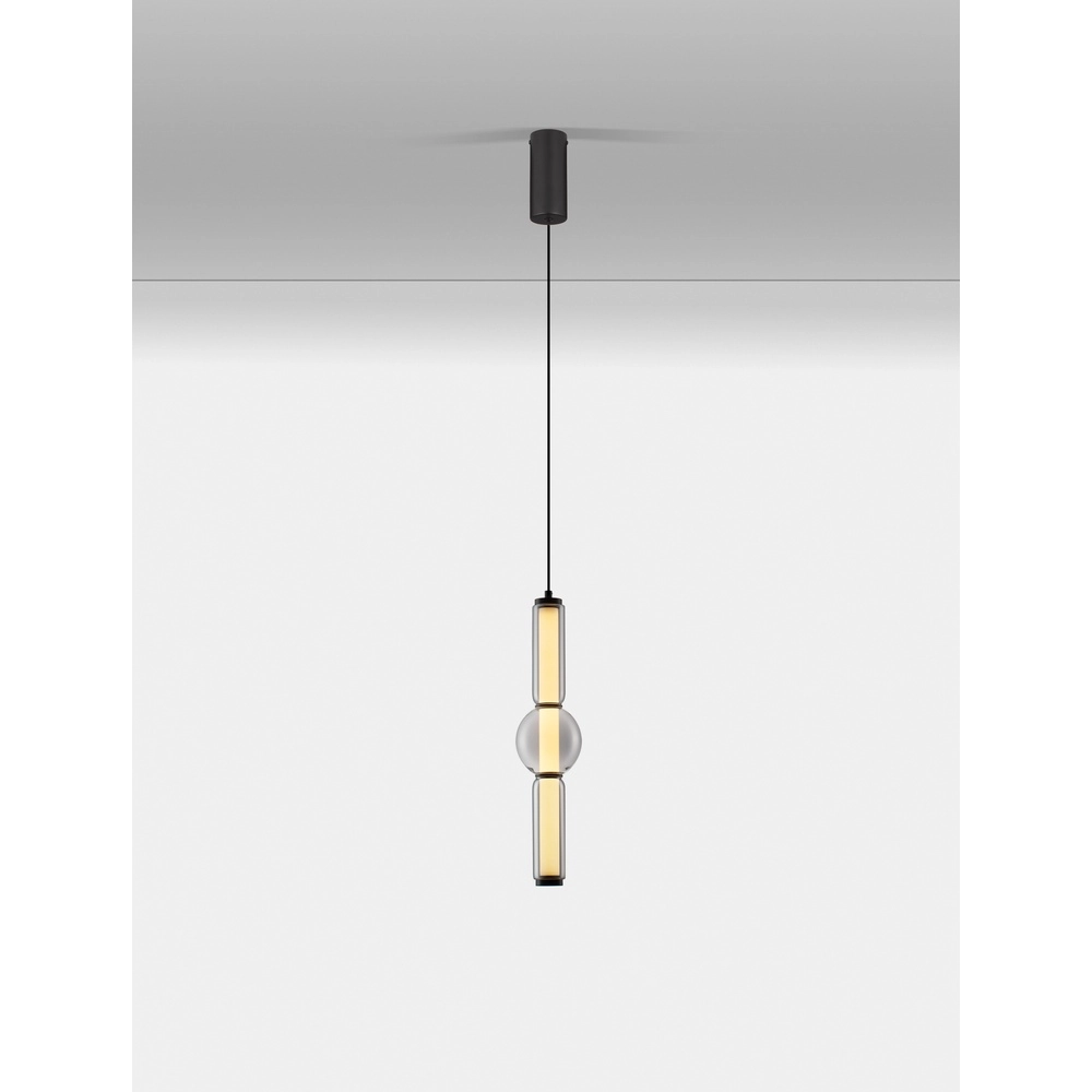 Pendant lamp Ulon 1-light smoke glass