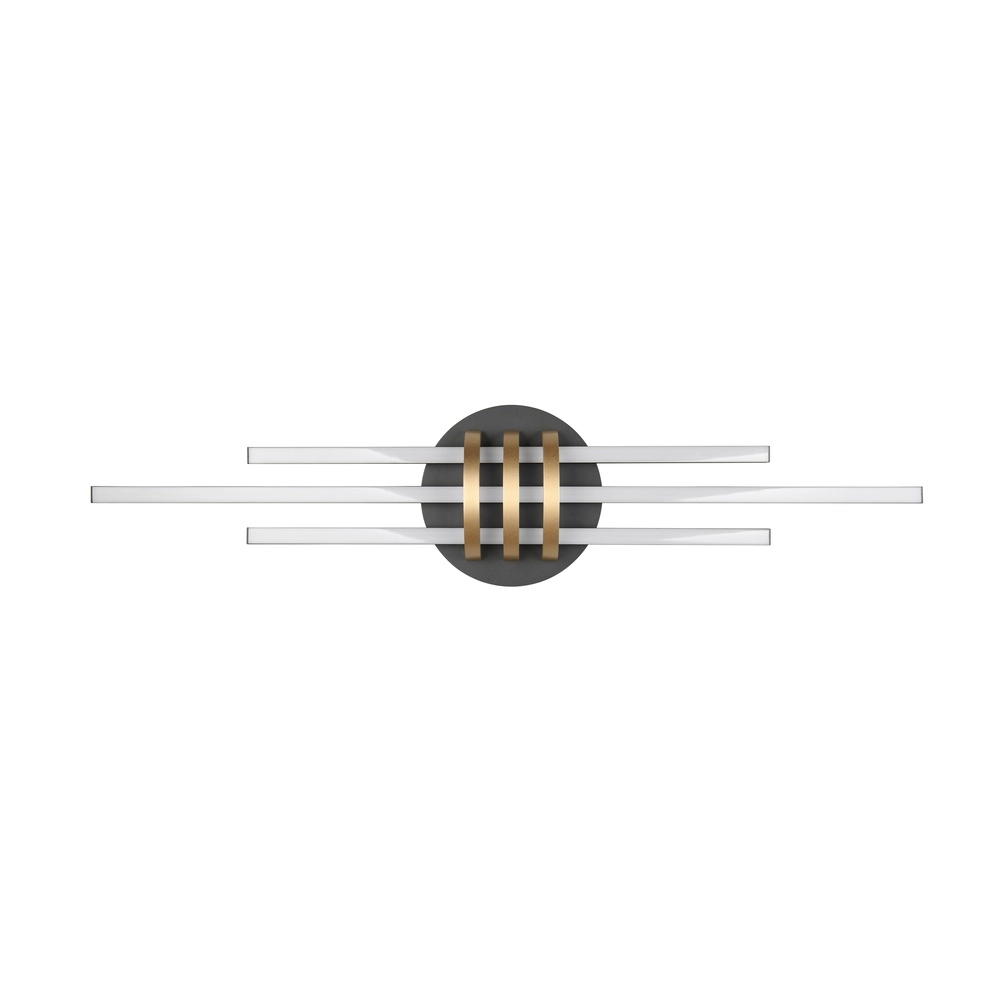 Ceiling lamp Cinto Design black with gold Trio 4017807612493