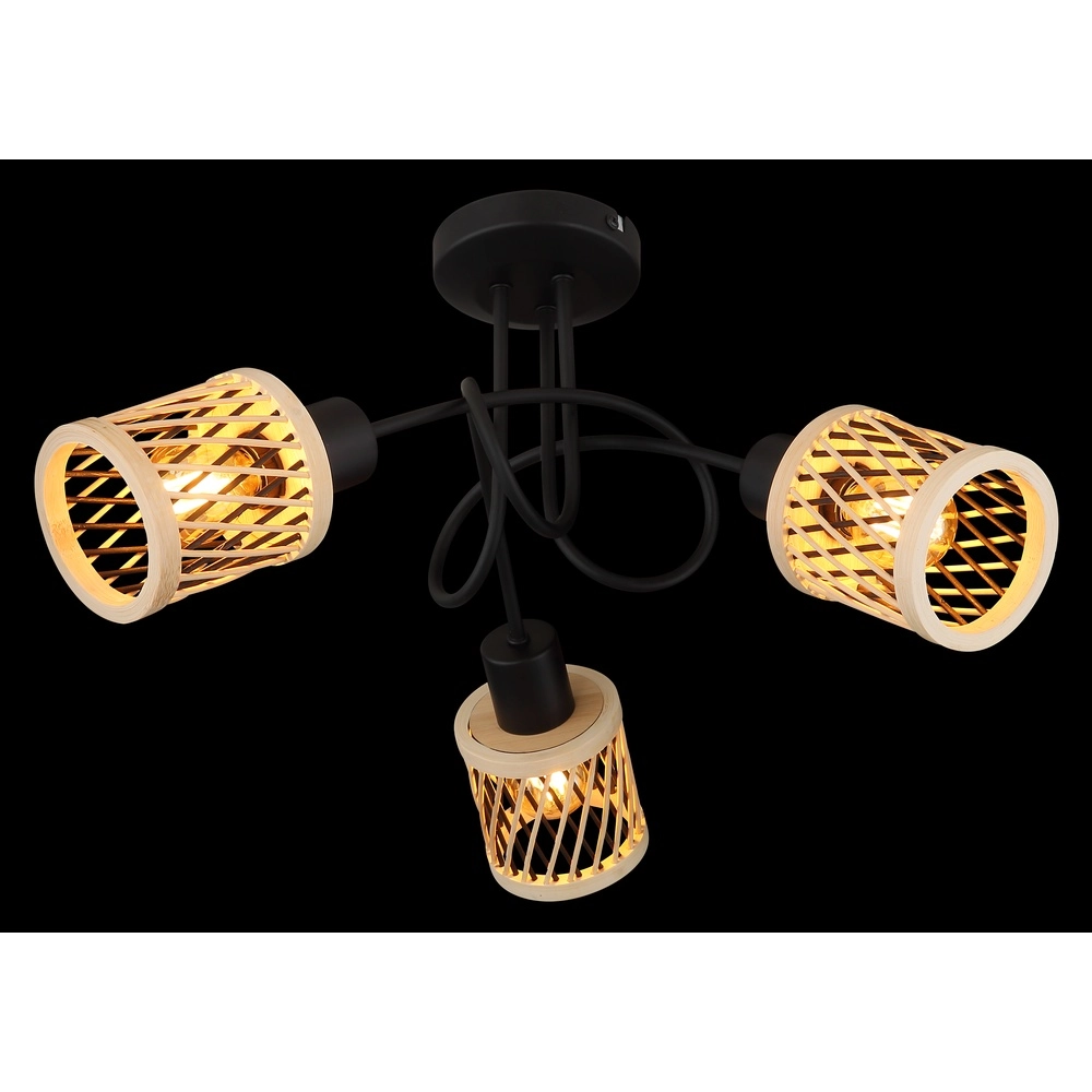 3-light ceiling lamp Mali Black Globo 9007371525720