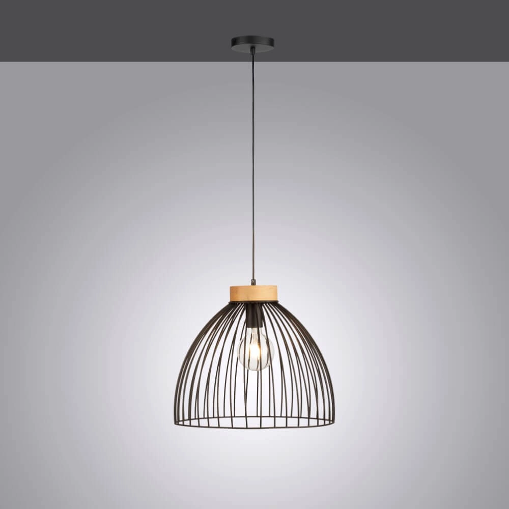 Pendant lamp Lami black Just Light 4043689982768