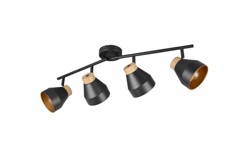 Design ceiling lamp 4-light Valentin black Trio 4017807637434