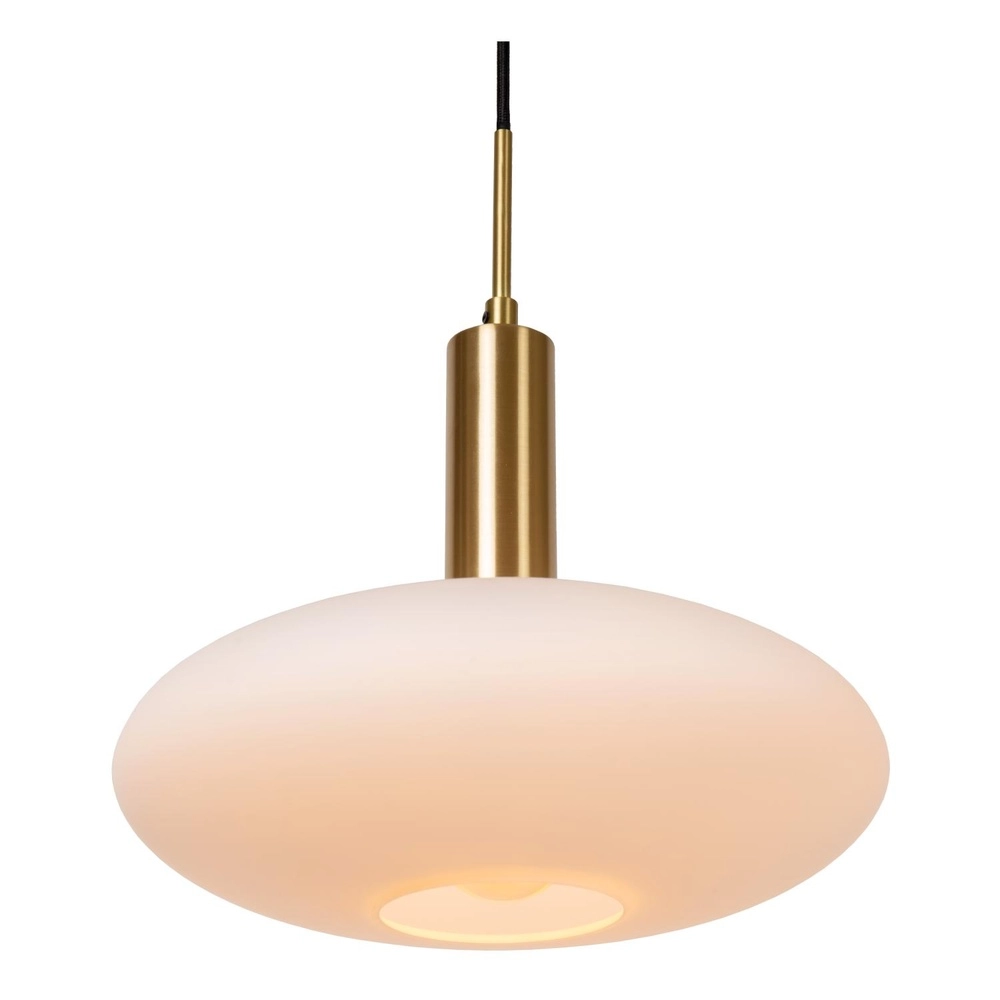 Design pendant lamp Singala 3-light round gold with white Lucide 5411212251107