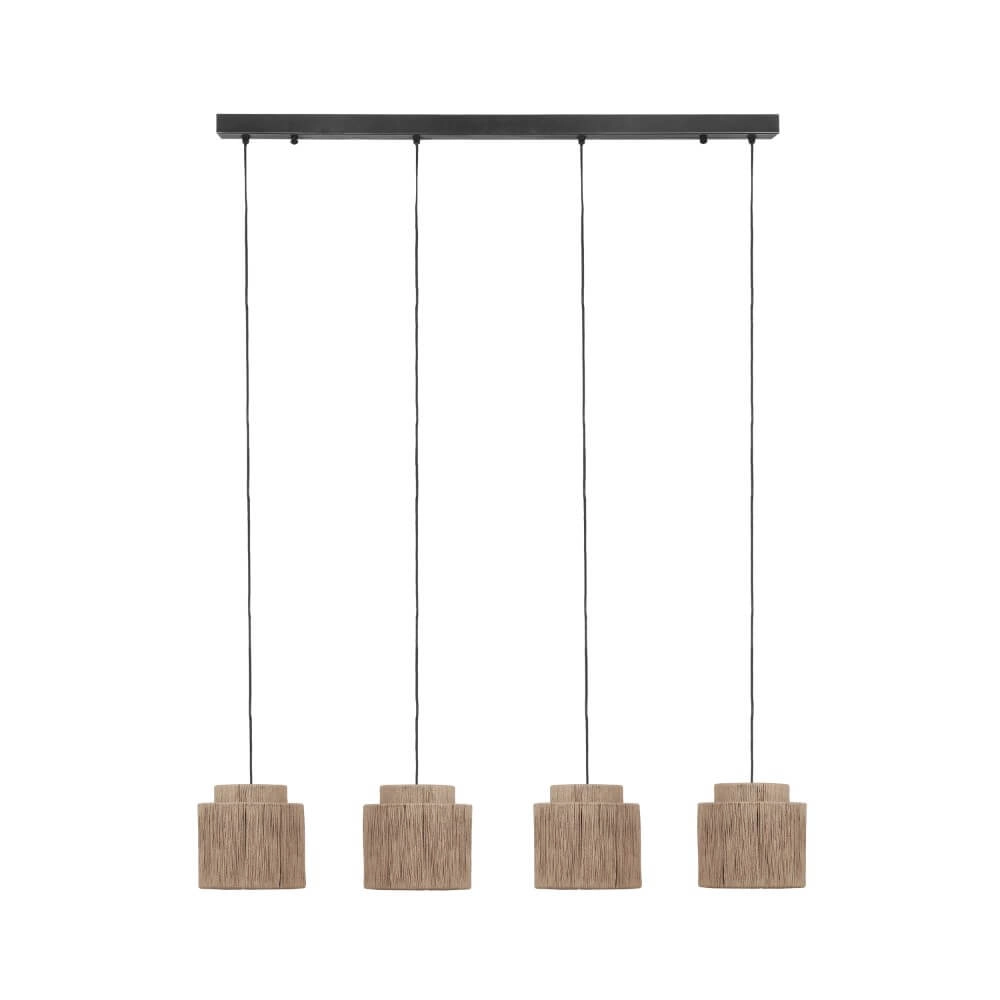 Dining room pendant lamp Smilla with rope caps Trio 4017807617689