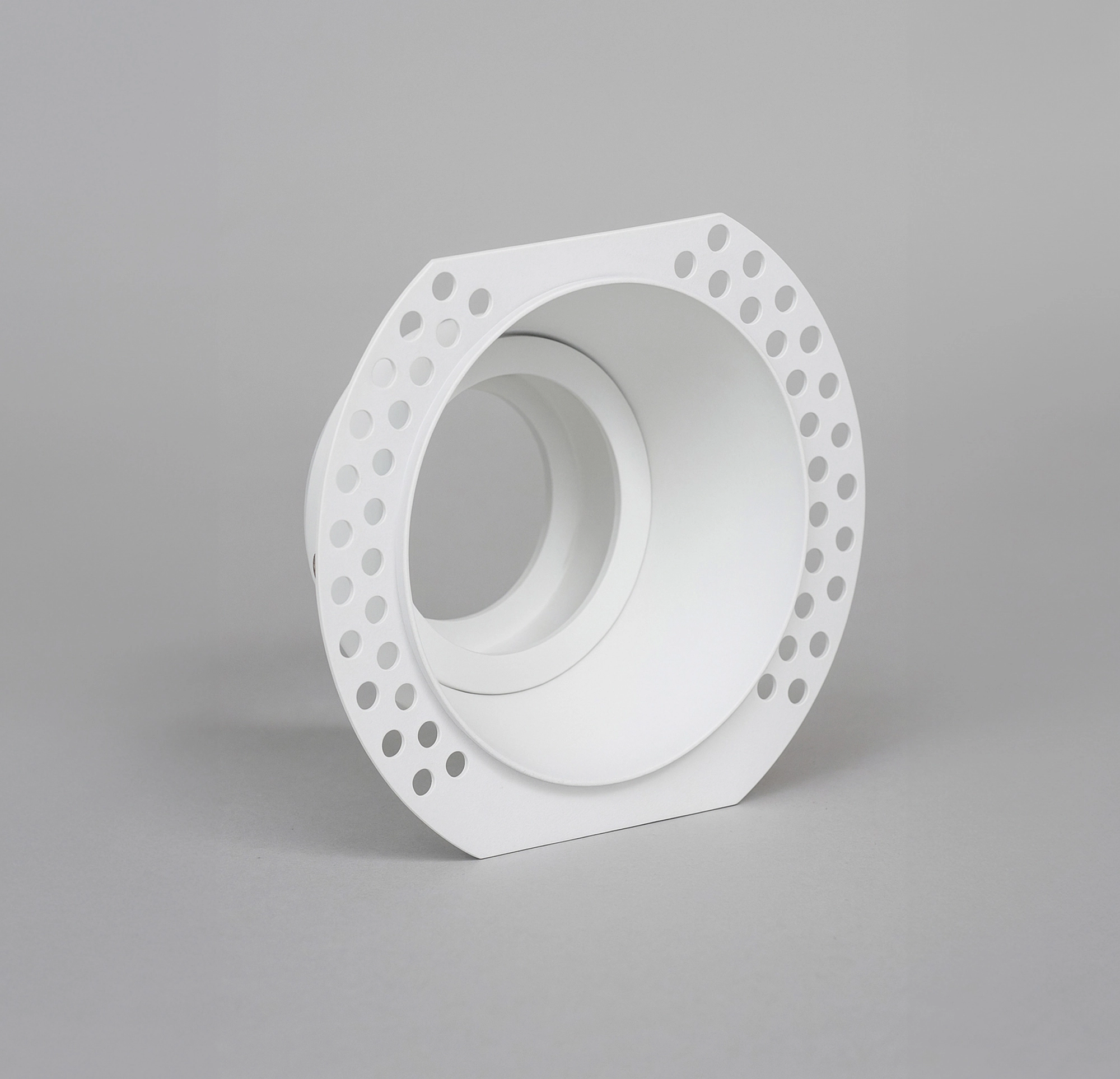 Recessed stucco spot Vela 3 Orientable white