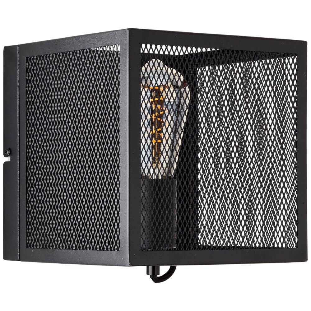 Square wall lamp Maze black Brilliant 4004353409493