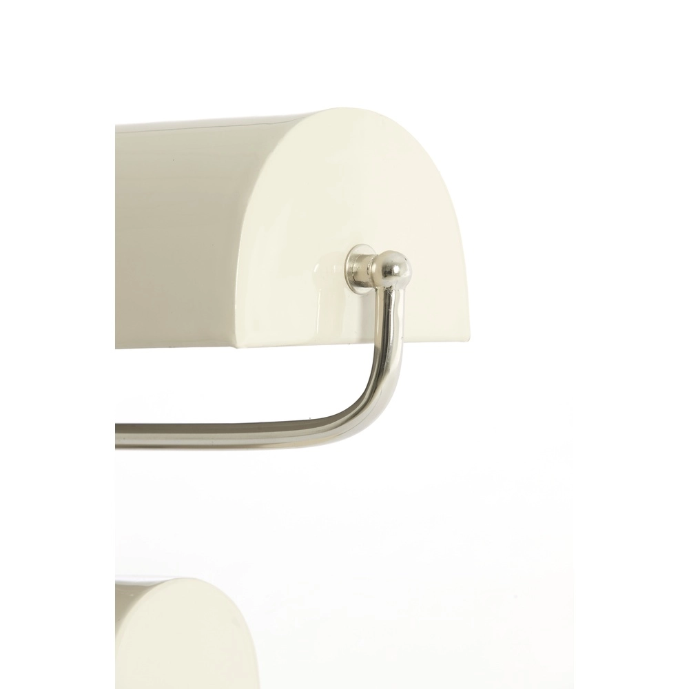 Cream desk lamp Cardona with nickel - 1x E27 Light & Living 8717807816254